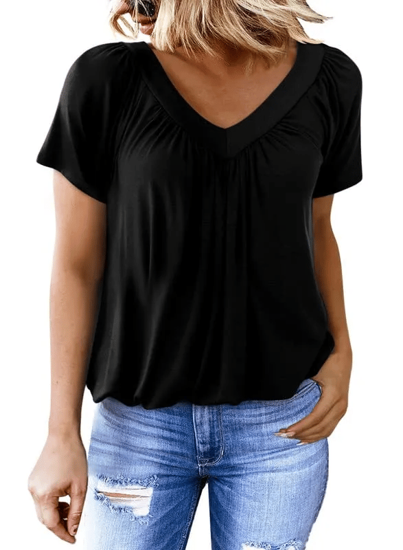 AuraFit | Classic Women’s V-Neck Casual Tee