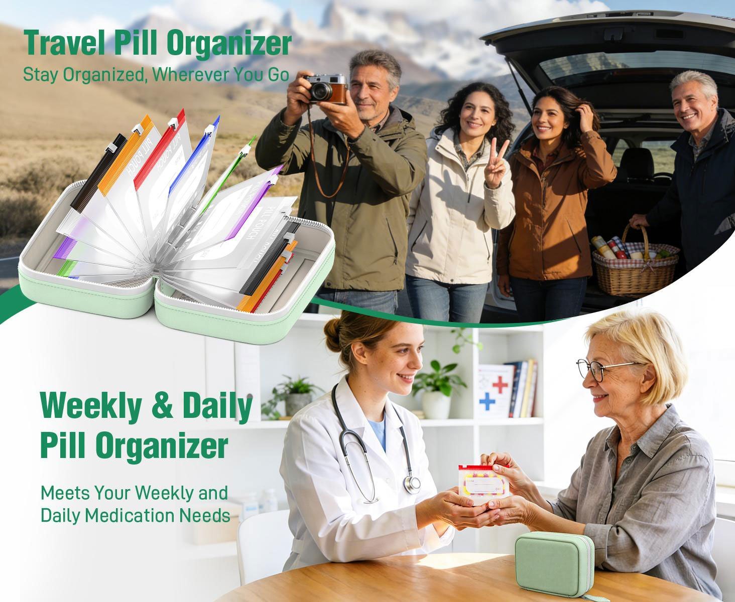 MediGuard – Waterproof Pill Pouch Organizer