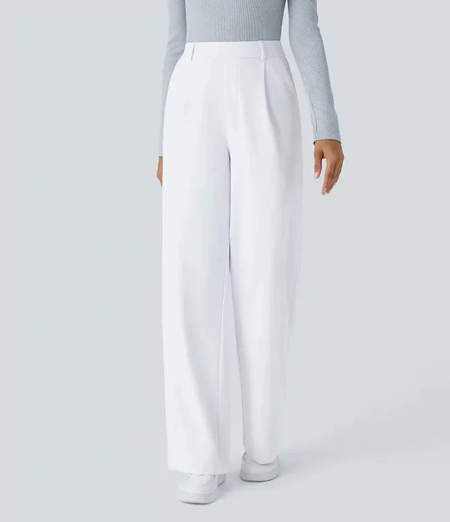 EleganceFit – High Waist Straight Casual Pants