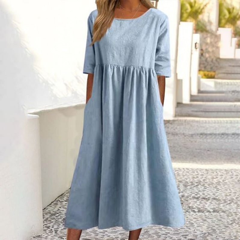 Breeza – Loose Fit Summer Cotton Linen Dress