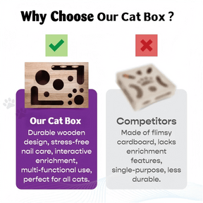 PawPuzzle – Cat Enrichment Scratch & Play Box