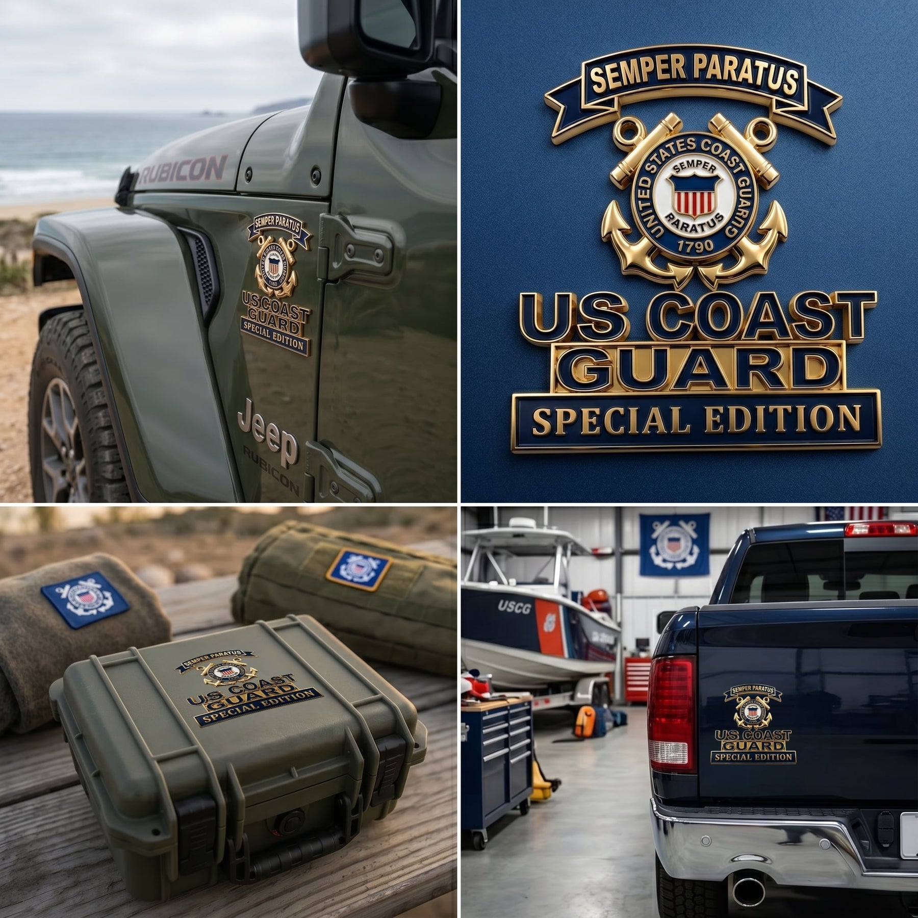 CoastGuard - Semper Paratus Metal Emblem Badge