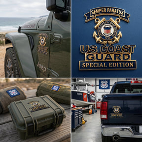 CoastGuard - Semper Paratus Metal Emblem Badge