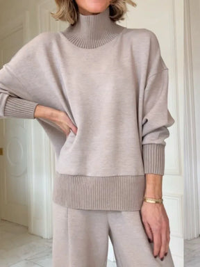UrbanEase – Casual Stand Collar Two-Piece Set