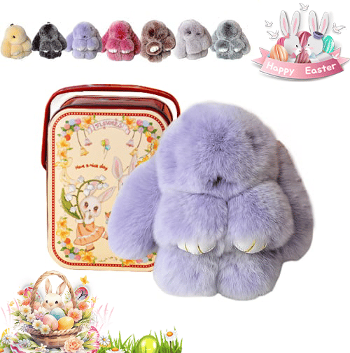 HopCharm – Cute Plush Bunny Keychain