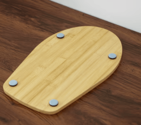 SlideEase – Food-Grade Bamboo Mixer Moving Tray