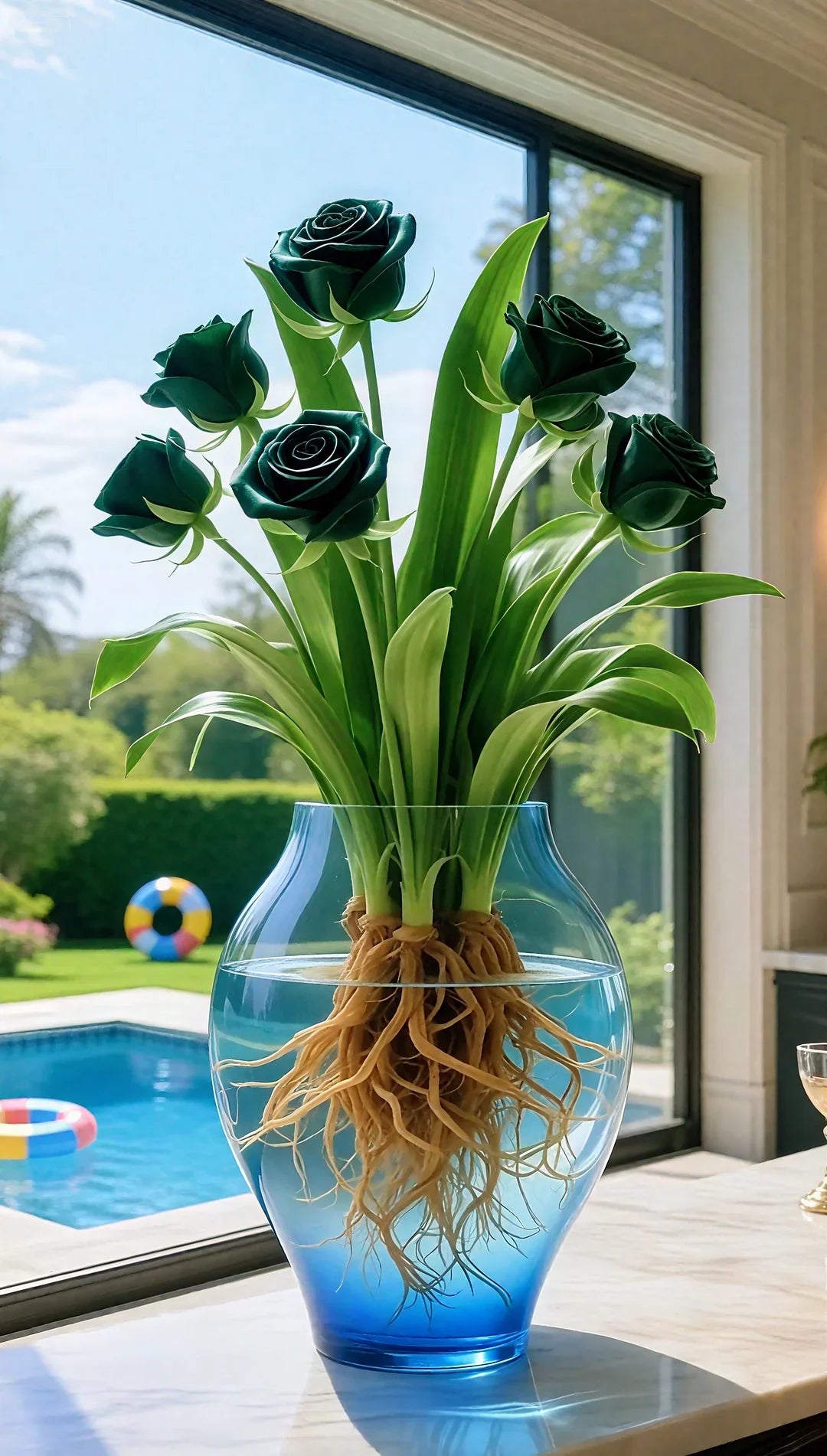 🌹 Hydroponic Roses – Bloom Without Soil! 🌹