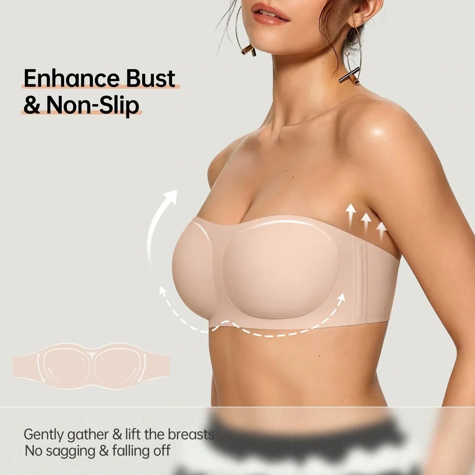VelvetHold – Non-Slip Strapless Bra