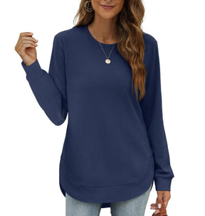 CurveFit – Soft Crewneck Sweatshirt All Day Comfort