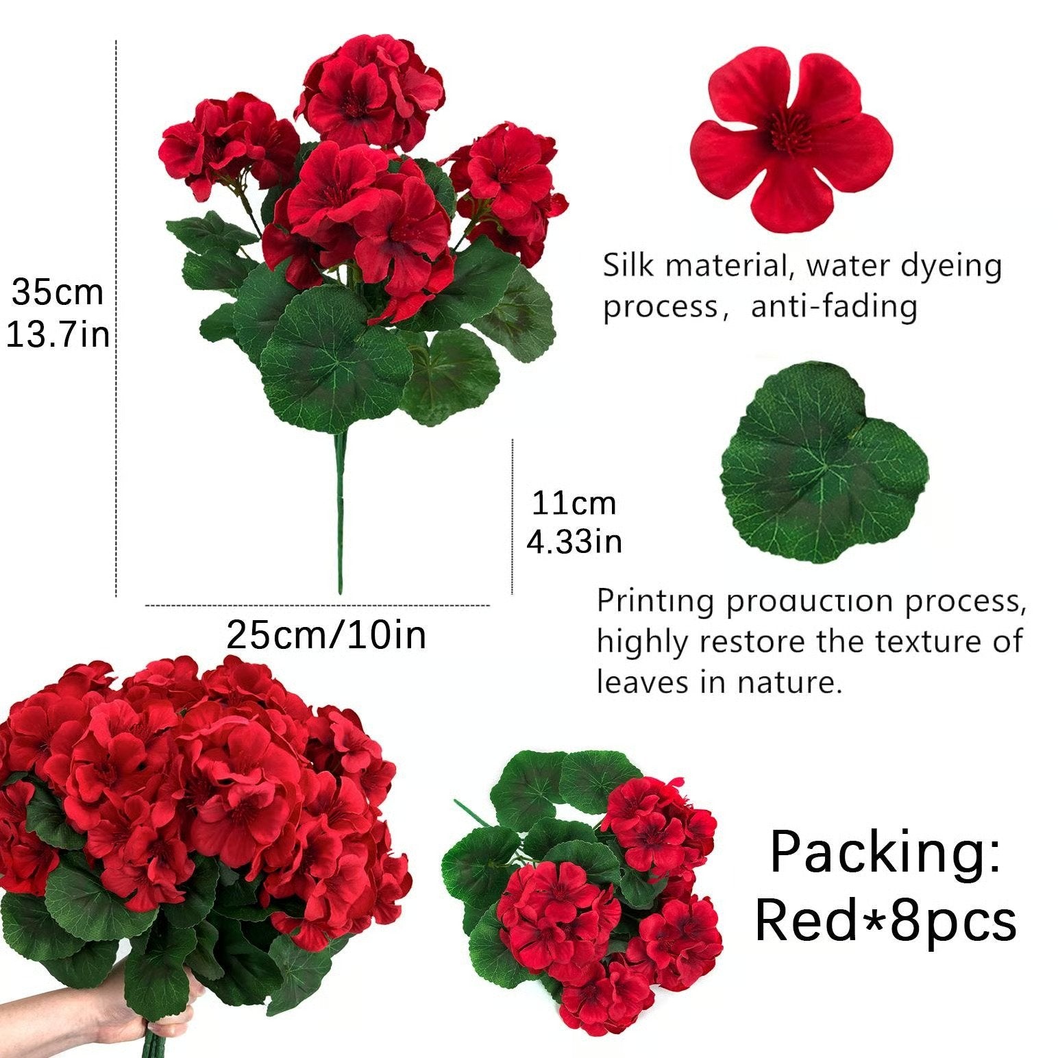 EverBloom – Artificial Geranium Outdoor Flowers