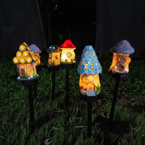MushLumi – Solar Fairy-Tale Mushroom Cottage Light