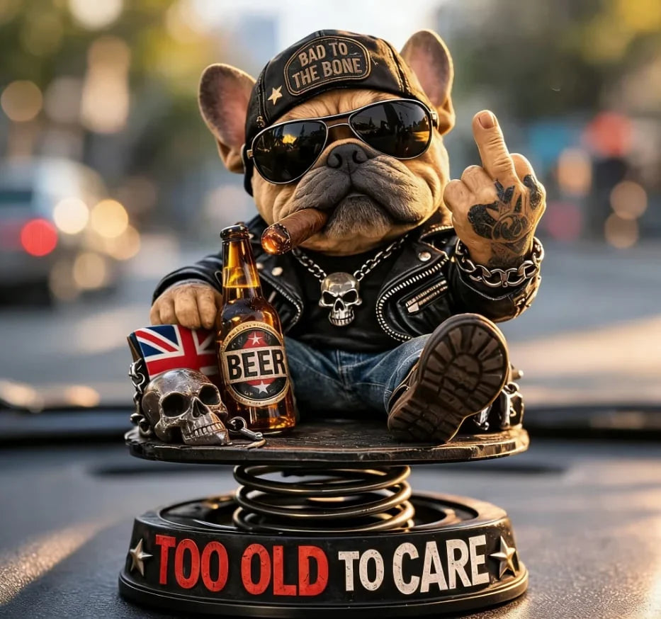 DashMood – “Too Old To Care” Dashboard Bobblehead