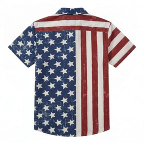 FreedomFlora – American Flag Tropical Shirt
