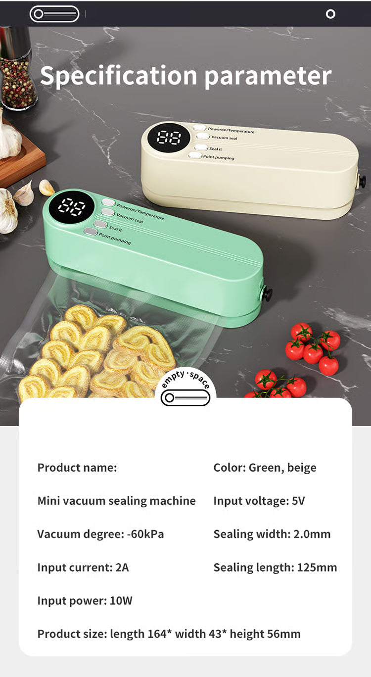 SealMate – Mini Wireless Vacuum Sealer