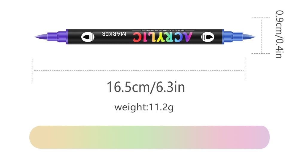 ColorCraft - Dual Tip Acrylic Marker for Precision Art