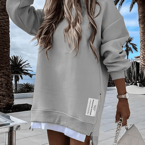 AuraWear – Comfortable Long Sleeve Pullover Casual Dress