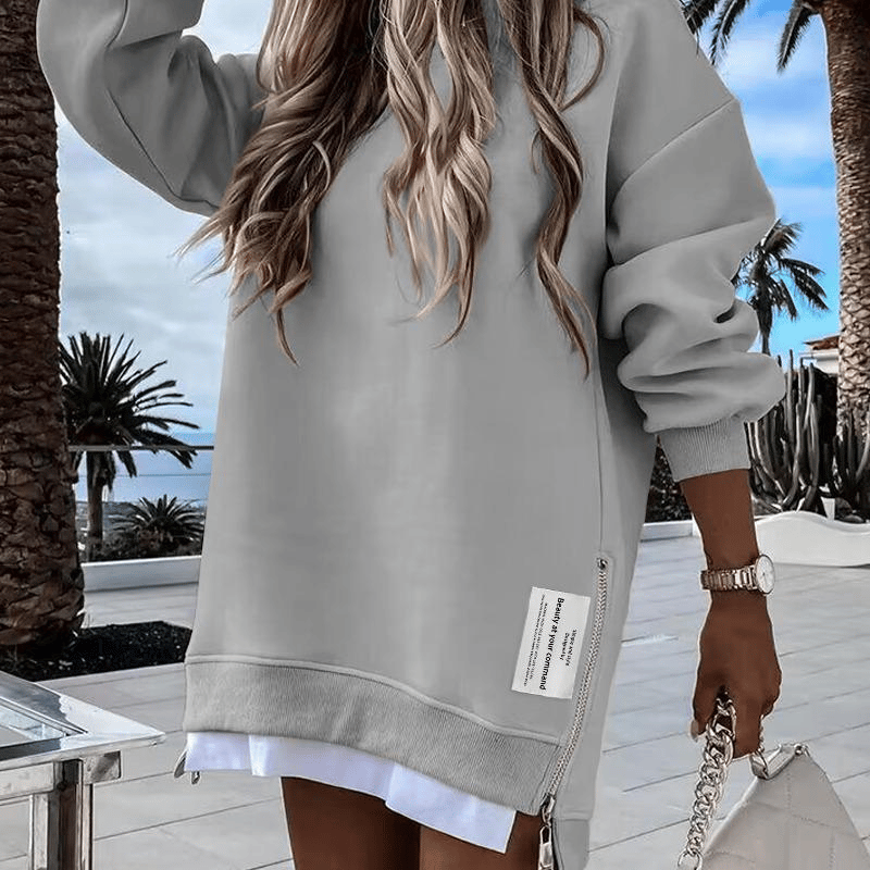 AuraWear – Comfortable Long Sleeve Pullover Casual Dress