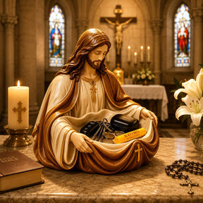 FaithKeeper – Handcrafted Jesus Storage Bowl