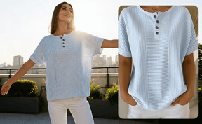 LunaWear – Round Neck Short Sleeve Blouse