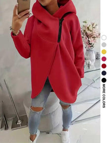FlexiCurve – Stylish Plus Size Half Zip Hoodie