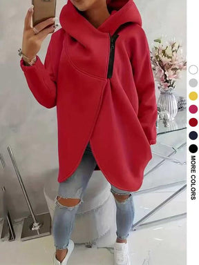 FlexiCurve – Stylish Plus Size Half Zip Hoodie