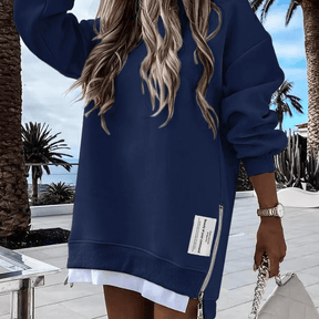 AuraWear – Comfortable Long Sleeve Pullover Casual Dress