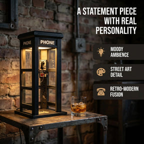 NoirBooth Glow - Vintage Phone Booth Ambient Lamp