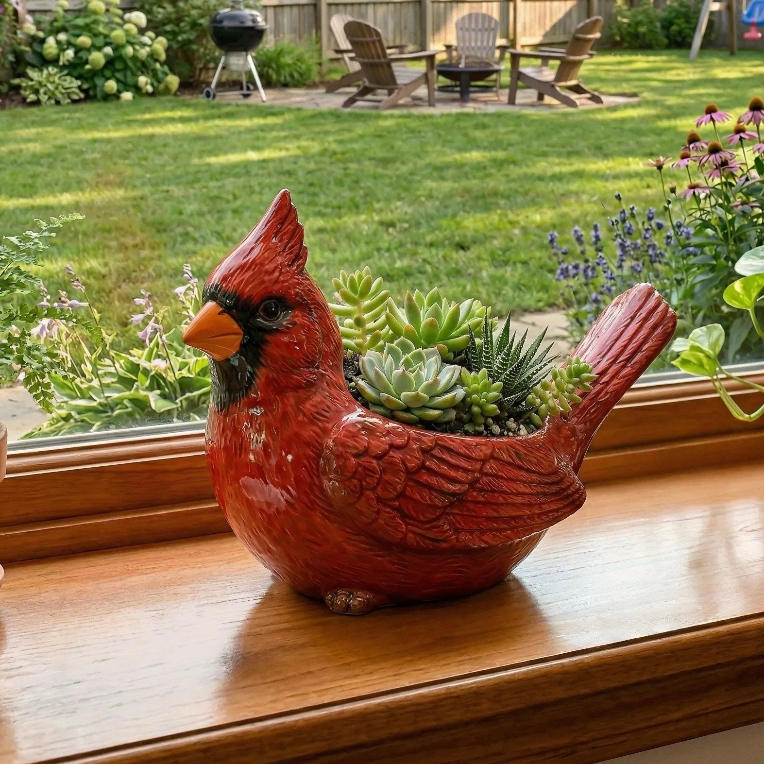 🐦2026 Mother's Day Gifts 50% Off--💖🎁Cardinal Bird Succulent Planter