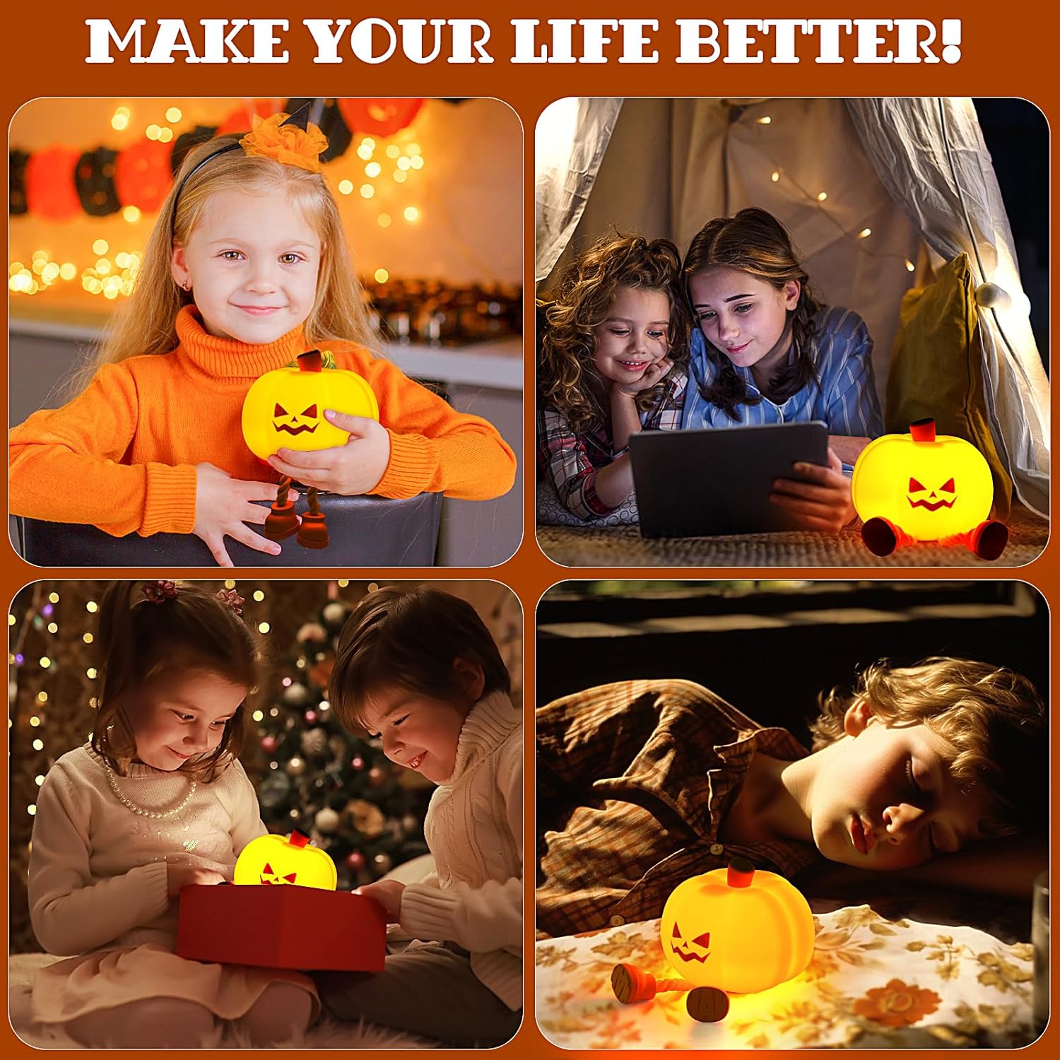GlowGrin – Mischievous Grinning Pumpkin Night Light