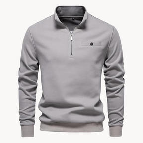 Lennox Mock Neck Zip Sweater | Lupi