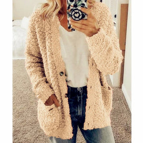 VeloraCozy – Plus Size Velvet Short Cardigan Jacket