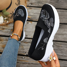 VelvetFlutter – Stylish Embroidered Loafers