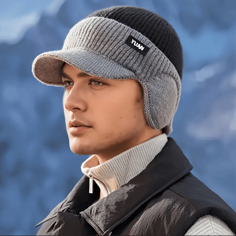 FrostGuard – Winter Knitted Earflap Hat for Men