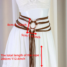 NordicForge – Viking Braided Leather Belt Set