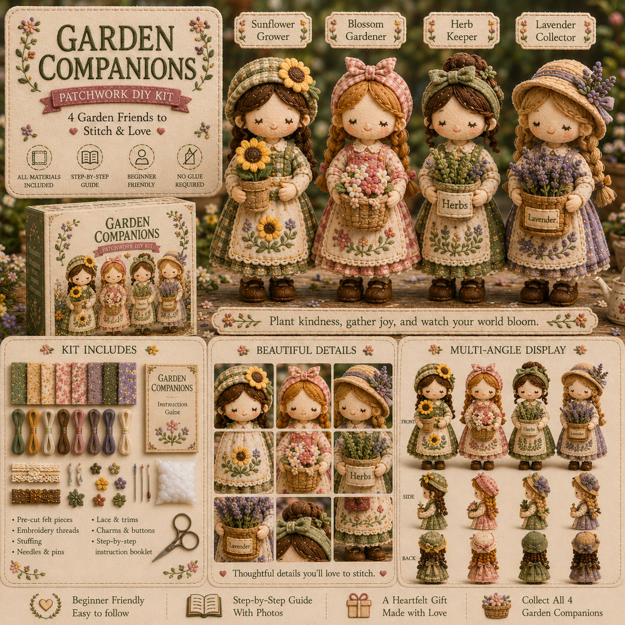 TinyWorlds – Cozy Patchwork DIY Craft Kit Collection