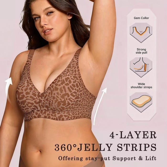 BoldContour - Wire-Free Leopard Bra
