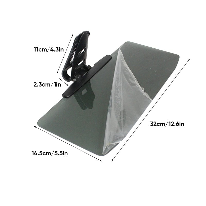 DriveShade X – Anti-Glare Visor Extender Lens