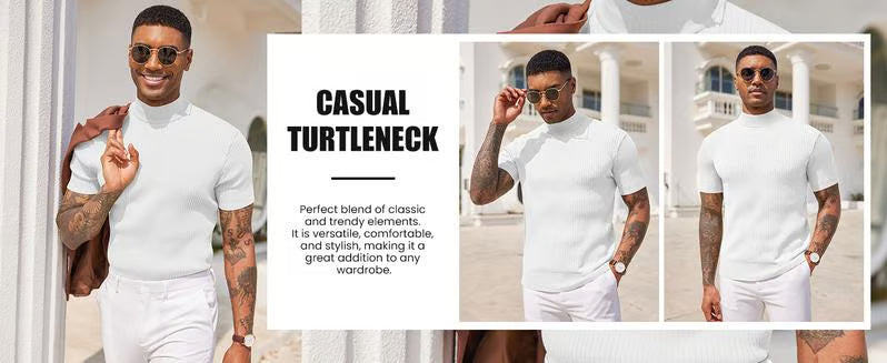 UrbanCore – Men's Mock Turtleneck Sweater