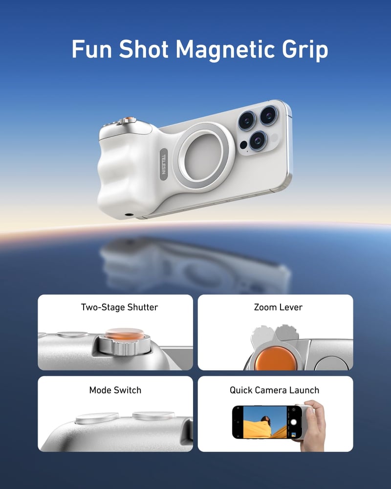 SnapGlow – Fun Shot Magnetic Phone Camera Grip