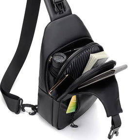 Waterproof Crossbody Bag with USB Port - SyncPack™
