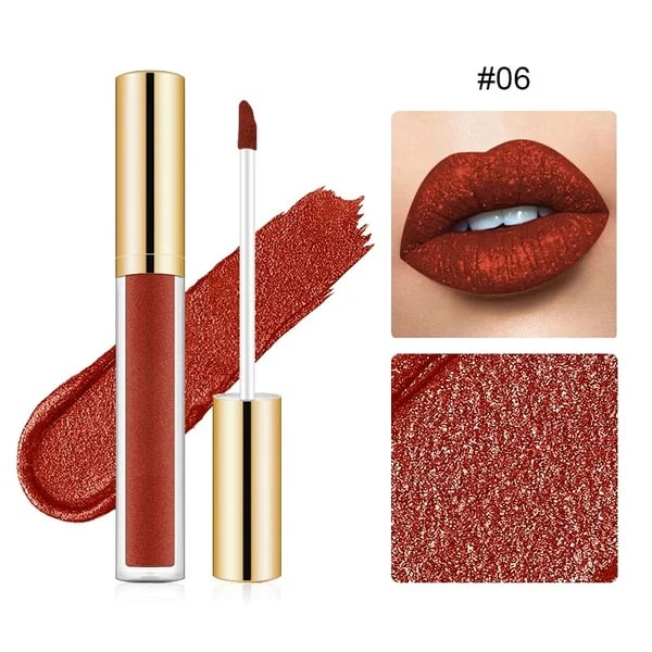 GlamShine – Metallic Liquid Diamond Glitter Lipstick