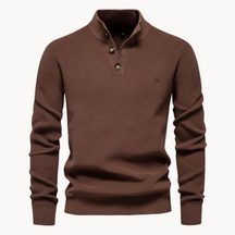Ashton Button Mockneck Sweater | Lupi
