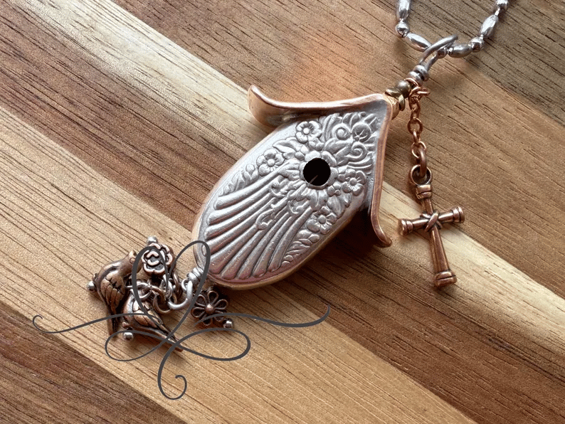 WhimsyPerch - Handcrafted Birdhouse Pendant