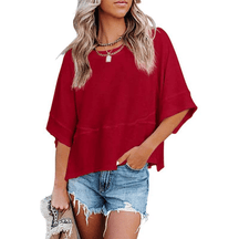 PureEase – Oversized Crewneck Comfort Summer Top