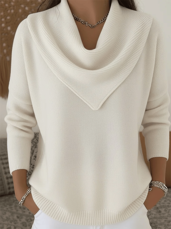 AuraKnit – Triangle Neck Pullover