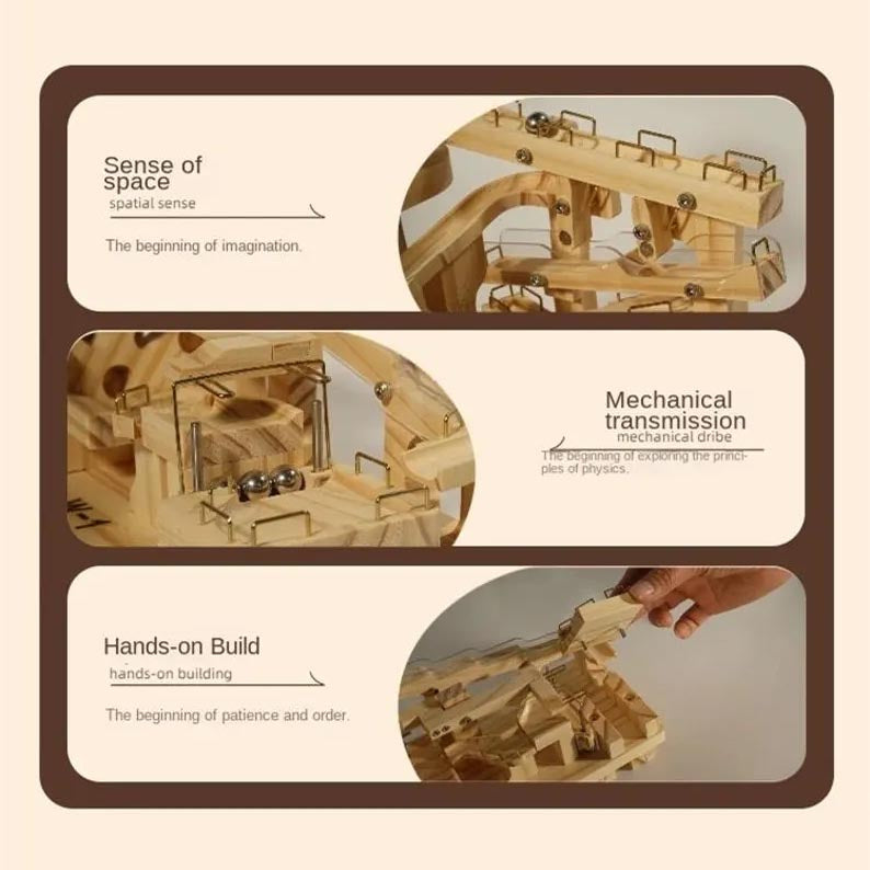 MarbleCraft – Wooden Marble Run Building Block Toy