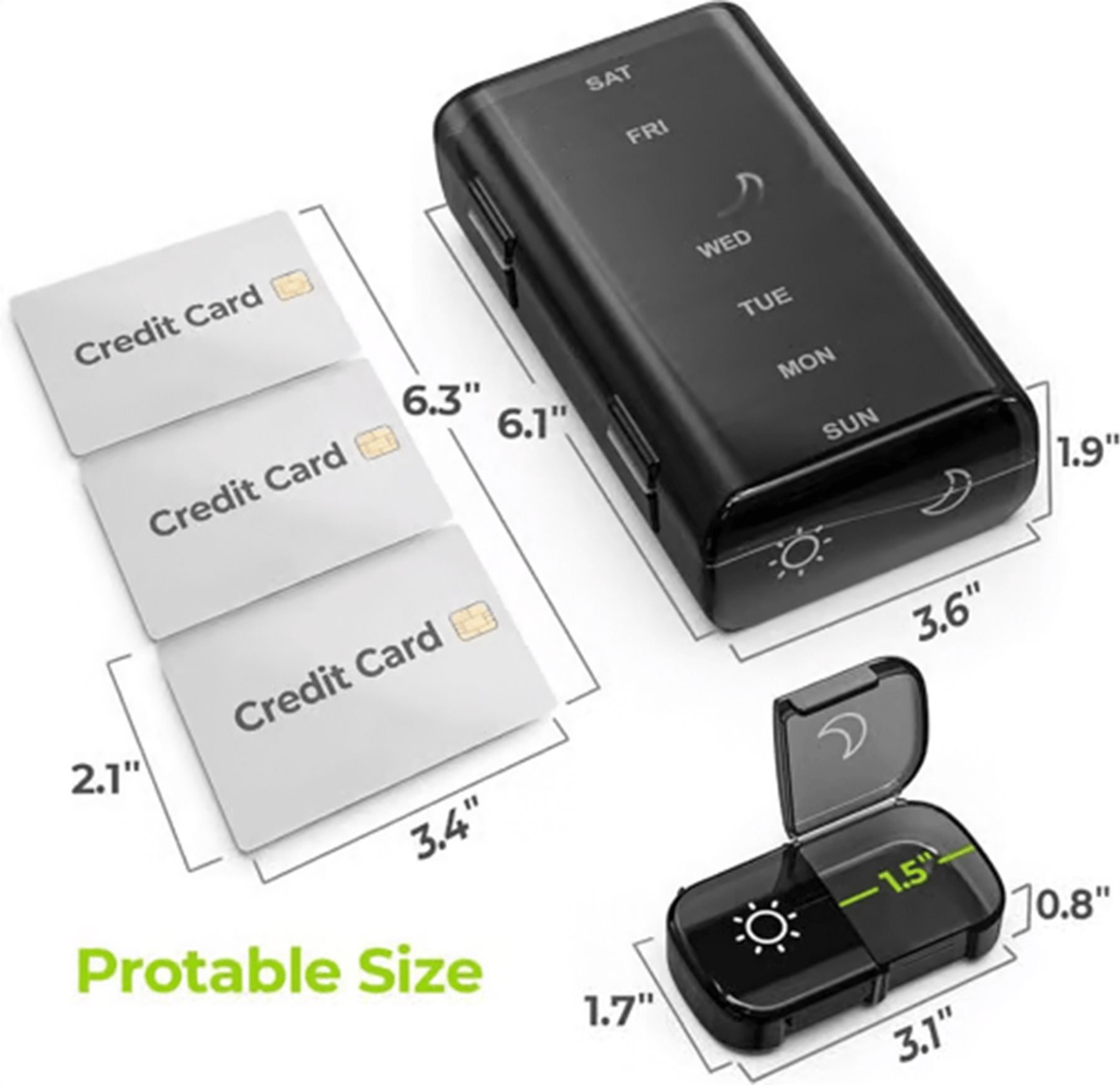 SafeSnap – 7-Day Portable Pill Organizer