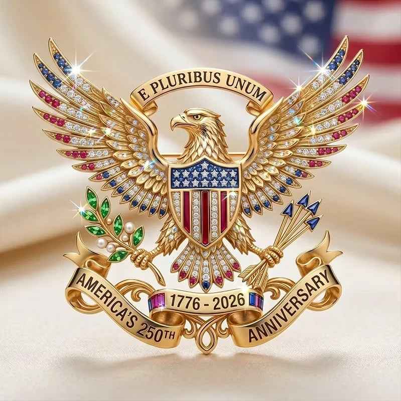 IndependenceCrest – Patriotic Eagle Anniversary Pin