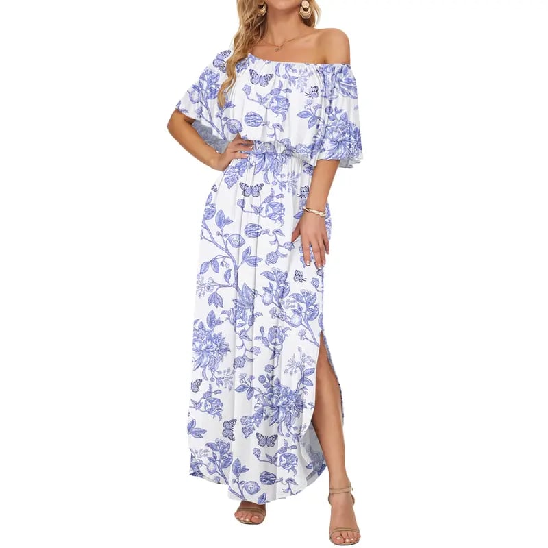 GraceLoom – Flowing Shoulder Dress