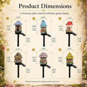 MushLumi – Solar Fairy-Tale Mushroom Cottage Light